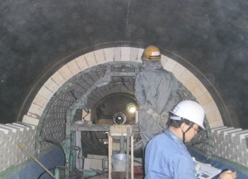 ロータリーキルン築炉工事