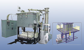 Square elevator and interchangeable-bogie batch kiln